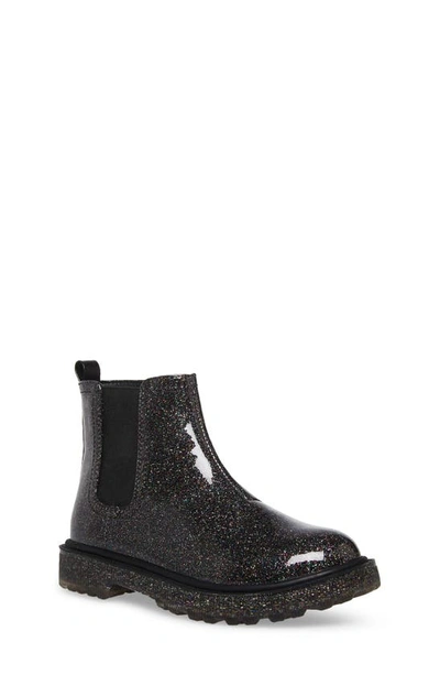 Steve Madden Jcliche Glitter Chelsea Boot In Black