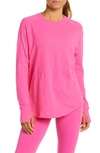 Zella Relaxed Long Sleeve T-shirt In Pink Rouge
