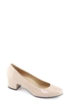 Marc Joseph New York Broad Street Patent Leather Pump In Nude Soft Patent