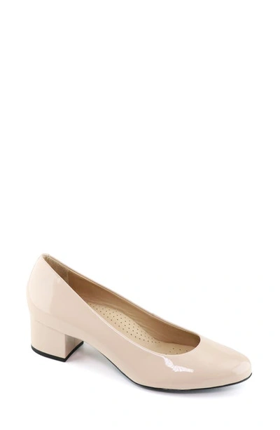 Marc Joseph New York Broad Street Patent Leather Pump In Nude Soft Patent