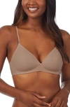 On Gossamer Next To Nothing Wireless Bra In Mocha