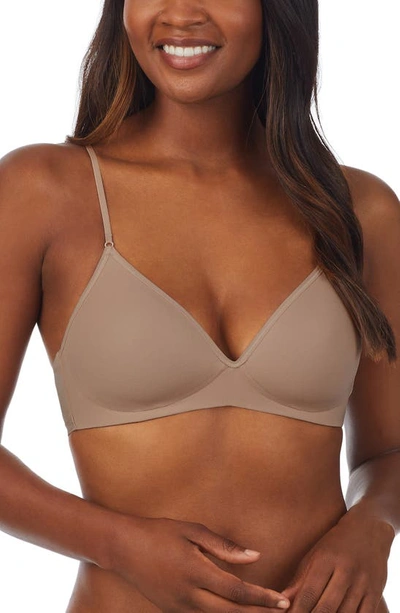 On Gossamer Next To Nothing Wireless Bra In Mocha