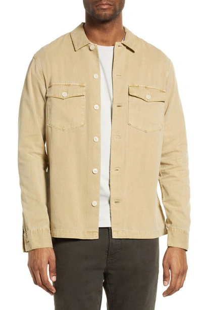 Allsaints Spotter Button-up Shirt Jacket In Tan Brown