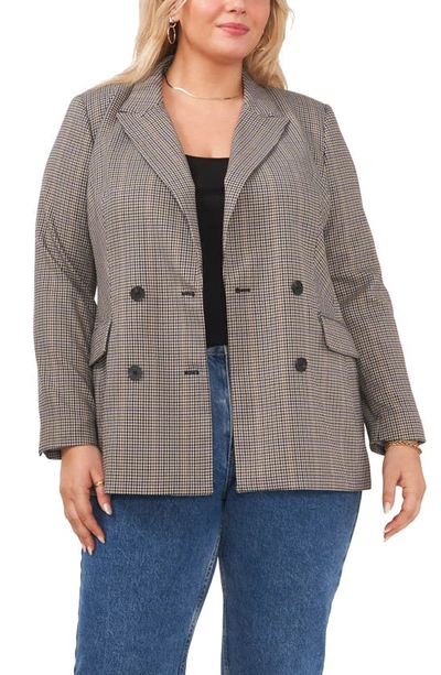 1.state Plaid Double Breasted Blazer In Country Plaid