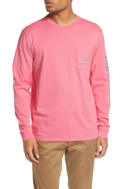 Vineyard Vines Long Sleeve T-shirt In Bermuda Pink