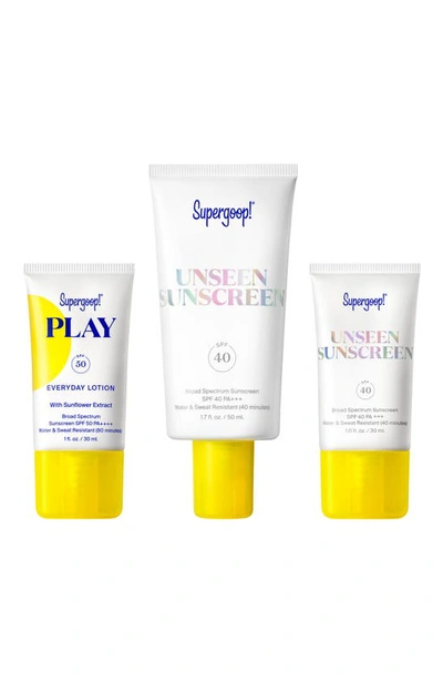 Supergoop Unseen & Play Sunscreen Spf 50 Set $78 Value