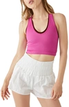 Free People Fp Movement Free Throw Crop Tank In Fuchsia Fizz