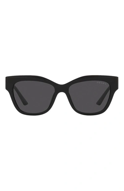 Prada 53mm Cat Eye Sunglasses In Black