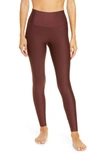 Alo Yoga Airlift High Waist Midi Leggings In Cherry Cola