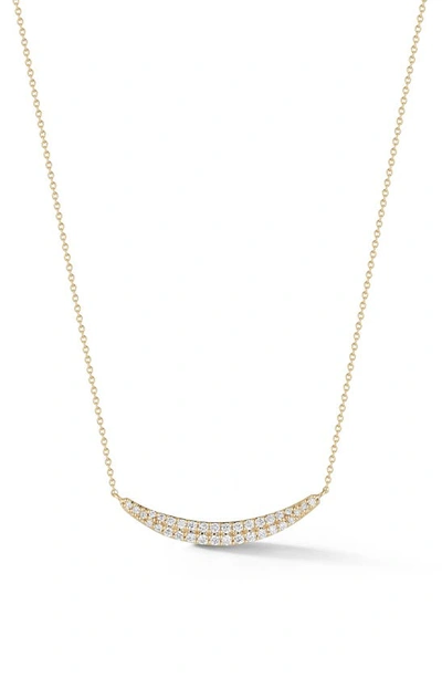 Dana Rebecca Designs Sylve Rose Graduated Diamond Curved Bar Pendant Necklace In Yellow Gold