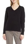 Nordstrom Essential V-neck Cashmere Sweater In Black