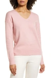 Nordstrom V-neck Sweater In Pink Zephyr
