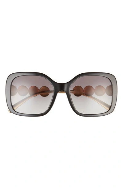 Versace 53mm Square Sunglasses In Black/ Grey Gradient
