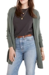 Madewell Kent Cardigan Sweater In Rough Sea