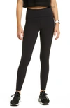 Zella Studio Luxe High Waist Pocket Leggings In Black