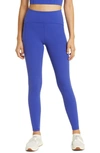 Zella Studio Luxe High Waist Pocket Leggings In Blue Clematis