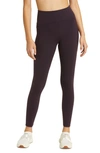 Zella Studio Luxe High Waist Pocket Leggings In Purple Nebula