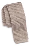 Jack Victor Hudson Silk Knit Tie In Ecru