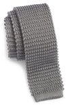 Jack Victor Hudson Silk Knit Tie In Grey
