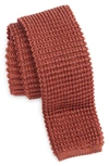 Jack Victor Hudson Silk Knit Tie In Orange