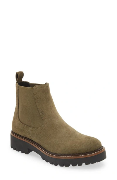 Caslon Miller Water Resistant Chelsea Boot In Green Moss