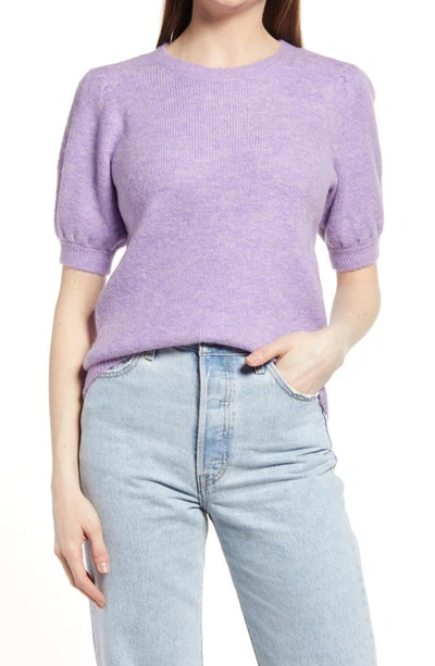 Vero Moda Lefile Puff Sleeve Sweater In Viola