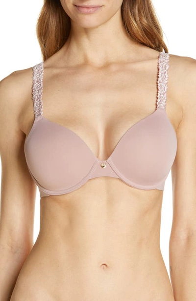 Natori Rose Dream Custom Coverage Underwire Bra In Antique / Pink Pearl