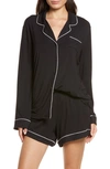 Nordstrom Moonlight Eco Long Sleeve Short Pajamas In Black