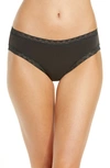 Natori Bliss Cotton Girl Briefs In Coal