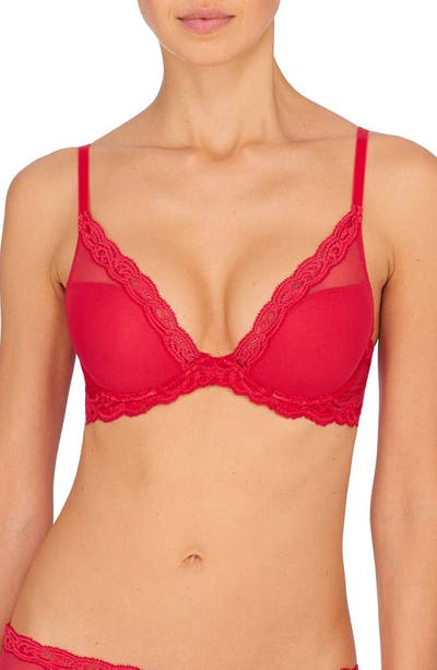 Natori Feathers Underwire Contour Bra In Sunset Coral