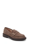 Blondo Halo Waterproof Loafer In Dark Taupe Suede