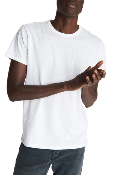 Rag & Bone Principle Logo-embroidered Organic Cotton-jersey T-shirt In Wht