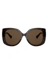 Versace 56mm Butterfly Sunglasses In Havana/ Brown
