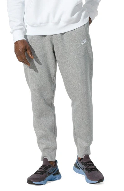 Nike Club Pocket Fleece Joggers In Dark Grey/white