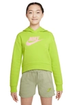 Nike Sportswear Kids' Club Fleece Hoodie In Atomic Green/ Atmosphere