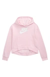 Nike Sportswear Kids' Club Fleece Hoodie In Pink Foam / White