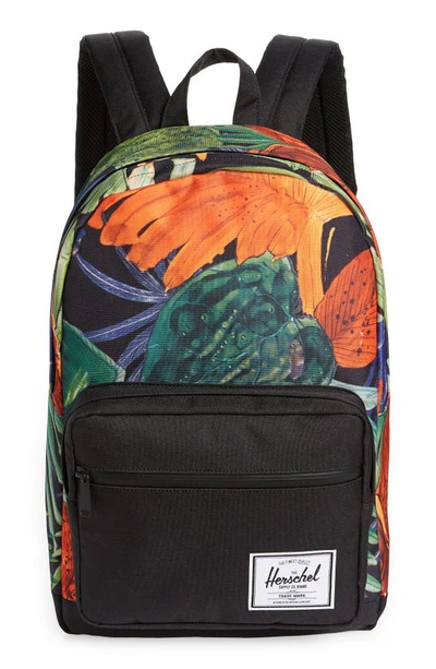 Herschel Supply Co Pop Quiz Water Resistant Backpack In Watercolor Flower Black