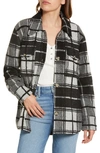 Faherty Holden High Pile Fleece Jacket In Black