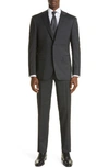 CANALI SIENA SOFT TEXTURED STRETCH WOOL SUIT