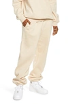Nike Sportswear Essential Fleece Pants In Sanddrift/ White