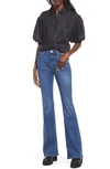 Frame Le High Flared Jeans In Blue