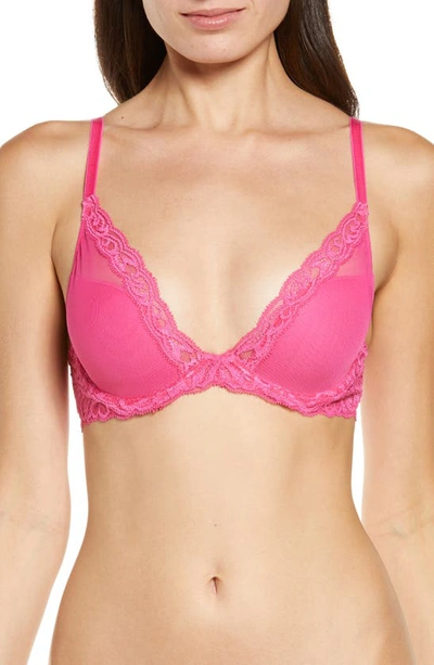 Natori Feathers Underwire Contour Bra In Electric Pink