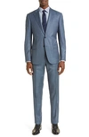 Emporio Armani G-line Virgin Wool Suit In Azzurro