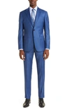 EMPORIO ARMANI G-LINE TRIM FIT SOLID WOOL SUIT