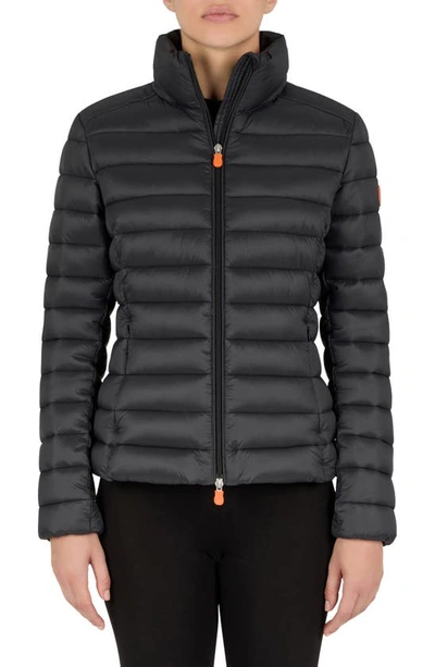 Save The Duck Carly Recycled Nylon Puffer Jacket In Black