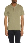 Vince Classic Regular Fit Polo In Dried Sage