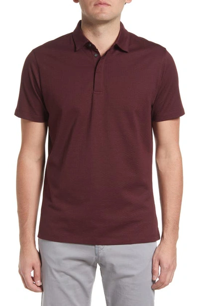 Robert Barakett Silo Cotton Blend Polo In Cabernet