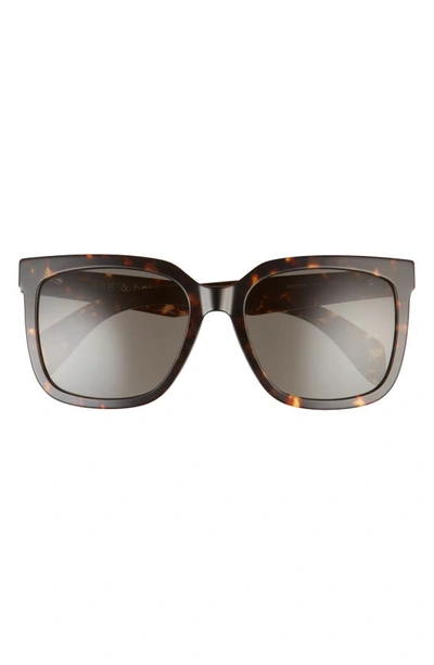 Rag & Bone 56mm Square Sunglasses In Gold Havana / Brown