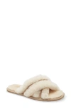 Ugg Scuffita Womens Shearling Cozy Slide Slippers In Sand