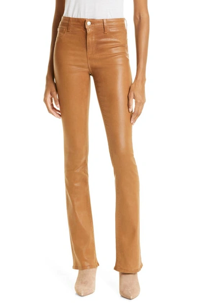 L'agence Selma High Waist Bootcut Jeans In Maple Coat